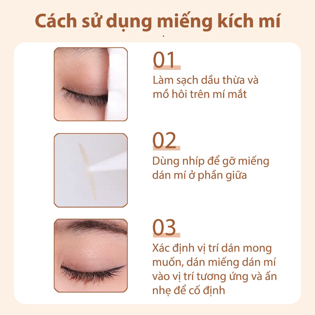 Dán Mí AKF Trong Suốt – Miếng Dán Kích Mí Tàng Hình, Thoáng Khí, Chống Mồ Hôi, Bám Dính Tự Nhiên