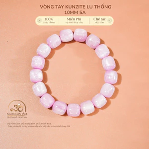 Hoả tốc - Ngọc Đan Tâm - Vòng Tay Kunzite Lu Thống 10mm 5A - Mệnh Hoả & Mệnh Thổ