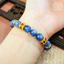 Hoả tốc - Ngọc Đan Tâm - Vòng Tay Kyanite 9mm 4A Phối Charm Mạ Vàng - Mệnh Thủy & Mệnh Mộc
