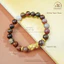 Hoả tốc - Ngọc Đan Tâm - Vòng Tay Gỗ Hóa Thạch 8mm 2A Phối Charm Tỳ Hưu - Mệnh Hỏa & Mệnh Thổ