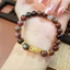 Hoả tốc - Ngọc Đan Tâm - Vòng Tay Gỗ Hóa Thạch 8mm 2A Phối Charm Tỳ Hưu - Mệnh Hỏa & Mệnh Thổ