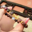 Hoả tốc - Ngọc Đan Tâm - Vòng Tay Gỗ Hóa Thạch 8mm 2A Phối Charm Tỳ Hưu - Mệnh Hỏa & Mệnh Thổ