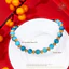 Hoả tốc - Ngọc Đan Tâm - Vòng Tay Apatite 6mm 2A Phối Charm Lồng Đèn - Mệnh Thuỷ & Mệnh Mộc