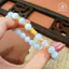 Hoả tốc - Ngọc Đan Tâm | Vòng Tay Mã Não Xanh Lace 8mm 3A Phối Charm Trụ Chú Omani - Mệnh Thủy, Mộc
