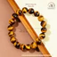 Hoả tốc - Ngọc Đan Tâm - Vòng Tay Mắt Hổ Vàng Nâu 10mm 5A - Mệnh Thổ & Mệnh Kim