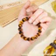 Hoả tốc - Ngọc Đan Tâm - Vòng Tay Mắt Hổ Vàng Nâu 10mm 5A - Mệnh Thổ & Mệnh Kim