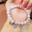 Hoả tốc - Ngọc Đan Tâm - Vòng Tay Đá Kunzite 8mm 3A Phối Charm Pandora - Mệnh Thổ & Mệnh Hoả