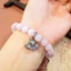 Hoả tốc - Ngọc Đan Tâm - Vòng Tay Đá Kunzite 8mm 3A Phối Charm Pandora - Mệnh Thổ & Mệnh Hoả
