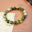 Hoả tốc - Ngọc Đan Tâm - Vòng Tay Mắt Rồng Xanh 10mm 2A Phối Charm Chùy Kim Cang - Mệnh Mộc & Mệnh Hoả