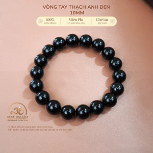 Hoả tốc - Ngọc Đan Tâm - Vòng Tay Đá Thạch Anh Đen 10mm 3A - Mệnh Thuỷ & Mệnh Mộc