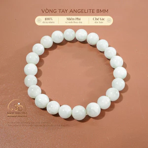 Hoả tốc - Ngọc Đan Tâm - Vòng Tay Angelite 8mm 2A - Mệnh Thuỷ