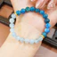 Hoả tốc - Ngọc Đan Tâm | Vòng Tay Lưu Thủy (Aquamarine 7mm 3A & Apatite 8mm 2A) | Mệnh Thủy, Mộc