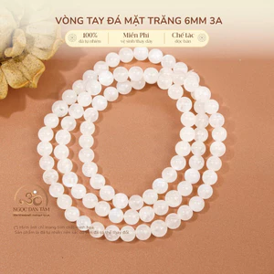 Hoả tốc - Ngọc Đan Tâm - Chuỗi Vòng Tay Đá Mặt Trăng 6mm 3A - Mệnh Thuỷ & Mệnh Kim