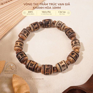 Hoả tốc - Ngọc Đan Tâm - Vòng Tay Trầm Trúc Vạn Giã Khánh Hòa 10mm - Đa Mệnh