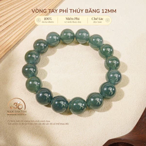 Hoả tốc - Ngọc Đan Tâm - Vòng Tay Phỉ Thuý Băng 12mm - Đa Mệnh