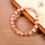 Hoả tốc - Ngọc Đan Tâm - Vòng Tay Đào Hoa Vân Mây 8mm 5A Phối Charm Đính Đá - Mệnh Thổ & Mệnh Hoả