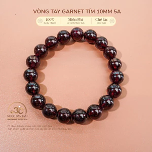 Hoả tốc - Ngọc Đan Tâm - Vòng Tay Garnet Tím 10mm 5A - Mệnh Hoả & Mệnh Thổ
