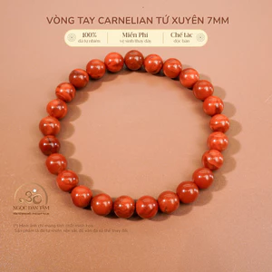 Hoả tốc - Ngọc Đan Tâm - Vòng Tay Carnelian Tứ Xuyên 7mm 5A - Mệnh Hoả & Mệnh Thổ
