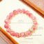 Hoả tốc - Ngọc Đan Tâm - Vòng Tay Tường Vi 9mm 5A Phối Charm Đính Đá Hồng - Mệnh Hoả & Mệnh Thổ