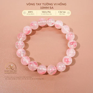 Hoả tốc - Ngọc Đan Tâm - Vòng Tay Tường Vi Hồng 10mm 5A - Mệnh Hoả & Mệnh Thổ