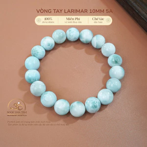 Hoả tốc - Ngọc Đan Tâm - Vòng Tay Đá Larimar 10mm 5A - Mệnh Thuỷ & Mệnh Mộc