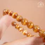 Hoả tốc - Ngọc Đan Tâm - Vòng Tay Tóc Nâu Đồng Trục VVIP 8mm - Mệnh Thổ & Mệnh Kim