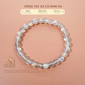 Hoả tốc - Ngọc Đan Tâm - Vòng Tay Đá Xà Cừ 6mm 5A - Mệnh Thuỷ & Mệnh Kim