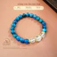 Hoả tốc - Ngọc Đan Tâm - Vòng Tay Ẩn Hải Tâm (Apatite 8mm 2A Phối Thạch Anh Trắng 8mm 2A) - Mệnh Thuỷ & Mệnh Mộc