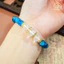 Hoả tốc - Ngọc Đan Tâm - Vòng Tay Ẩn Hải Tâm (Apatite 8mm 2A Phối Thạch Anh Trắng 8mm 2A) - Mệnh Thuỷ & Mệnh Mộc