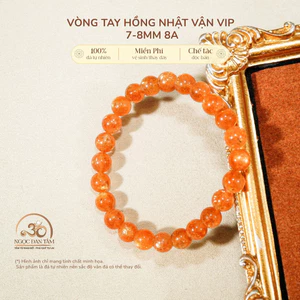 Hoả tốc - Ngọc Đan Tâm - Vòng Tay Hồng Nhật Vận VIP 7-8mm 8A - Mệnh Hoả & Mệnh Thổ
