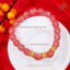 Hoả tốc - Ngọc Đan Tâm - Vòng Tay Đào Hoa Lu Thống 8-9mm 5A Phối Charm Trống Đính Đá - Mệnh Hoả & Mệnh Thổ