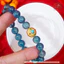 Hoả tốc - Ngọc Đan Tâm - Vòng Tay Aquamarine 9mm 8A Phối Charm Tròn Đá Xanh - Mệnh Thuỷ & Mệnh Mộc