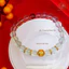Hoả tốc - Ngọc Đan Tâm - Vòng Tay Fluorite 8mm 2A Phối Charm Chữ Vạn Mạ Vàng - Mệnh Mộc & Mệnh Hoả