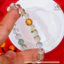 Hoả tốc - Ngọc Đan Tâm - Vòng Tay Fluorite 8mm 2A Phối Charm Chữ Vạn Mạ Vàng - Mệnh Mộc & Mệnh Hoả