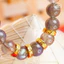 Hoả tốc - Ngọc Đan Tâm - Vòng Tay Xà Cừ Vip 10-11mm 5A Phối Charm Chú Om - Mệnh Kim & Mệnh Thuỷ