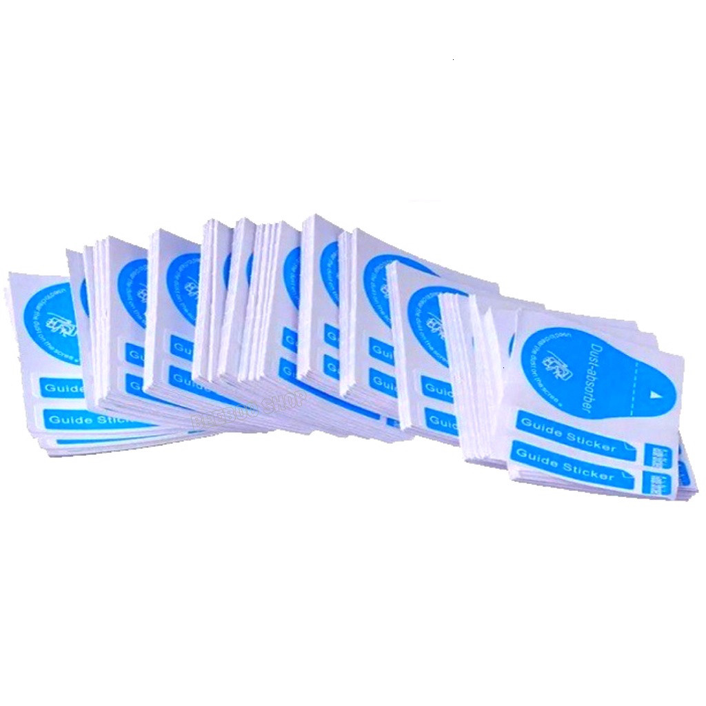 Bộ giấy lau kèm miếng dính bụi vệ sinh bề mặt hỗ trợ dán kính cường lực và các ngành khác