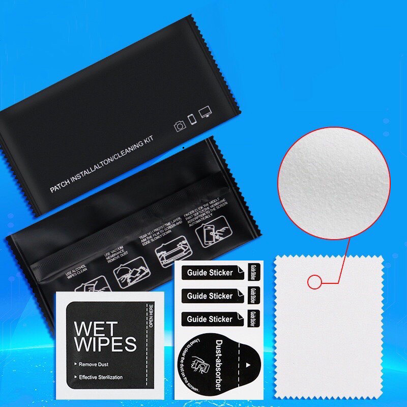 Bộ Giấy Lau Màn Hình và Lấy Bụi Chuyên Dụng Dán Cường Lực Điện Thoại, Dán Skin PPf, Lau Kính - KING GLASS