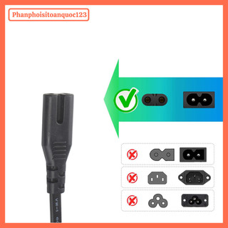 Dây Nguồn Số 8 Dài 1.2M - Cáp Nguồn Sử Dụng Tiện Lợi Cho Các Thiết Bị Laptop, Laptop, Loa, TV,....