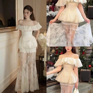 Set Áo Tiểu Thư Form Chuẩn Bồng Xòe Kèm Chân Váy Ren Dài – Thiết Kế Sang Trọng, Nữ Tính | Shop TiNa Fa