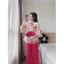 Set Thời Trang Nữ Áo Voan - Hoa Cổ Tròn Tay, Lỡ Hoe Kết Hợp Quần Tuyết, Ống Rộng Tôn Dáng