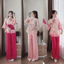 Set Thời Trang Nữ Áo Voan - Hoa Cổ Tròn Tay, Lỡ Hoe Kết Hợp Quần Tuyết, Ống Rộng Tôn Dáng