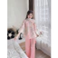 Set Thời Trang Nữ Áo Voan - Hoa Cổ Tròn Tay, Lỡ Hoe Kết Hợp Quần Tuyết, Ống Rộng Tôn Dáng