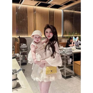 " SET BỘ BABYDOLL " NÚT NGỌC TAY PHỒNG PHỐI QUẦN BÍ XINH 2 LỚP TIỂU THƯ Shop Tina Fashion Shop Uyên Fashion
