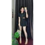 Set váy nữ áo có cổ tay ngắn croptop mix chân váy lưng cao xếp ly chất Jean quảng châu túi hộp rách nhẹ cá tính xi