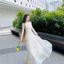 Set Váy Đi Biển Chất Voan Tơ, Cổ Yếm Có Mút, Dáng Xoè Dài, Phong Cách Tiểu Thư Shop Uyên Fashion