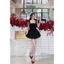 Đầm Thiết Kế Hai Dây Lưới Bông, Cột Nơ, Tùng Cotton Dáng Bí Phồng, Dễ Thương Shop Uyên Fashion