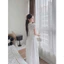Đầm thời trang nữ dự tiêc chất len ren cổ tròn tay ngắn đính hoa eo dáng váy chữ A kèm lót xếp ly dài maxi SHOPTIN