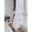 Đầm thời trang nữ dự tiêc chất len ren cổ tròn tay ngắn đính hoa eo dáng váy chữ A kèm lót xếp ly dài maxi SHOPTIN