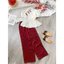 Set bộ nữ chất áo gấm tay ngắn phồng cổ tàu đính nút tàu mix quần tuyết nhung dài ống rộng mẫu mã mới Shop TiNa Fa