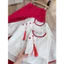 Sét thời trang nữ chất áo tơ thêu cổ tròn tay lỡ kèm quần tuyết nhung ống rộng mặc tôn dáng sang trọng Shop Tina F